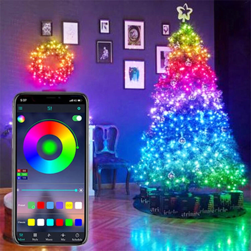 USB Smart Bluetooth Led Kupferdraht String Licht App Steuerung Weihnachtsbaum Dekor Neujahr Fee Licht Girlande Weihnachtsdekoration