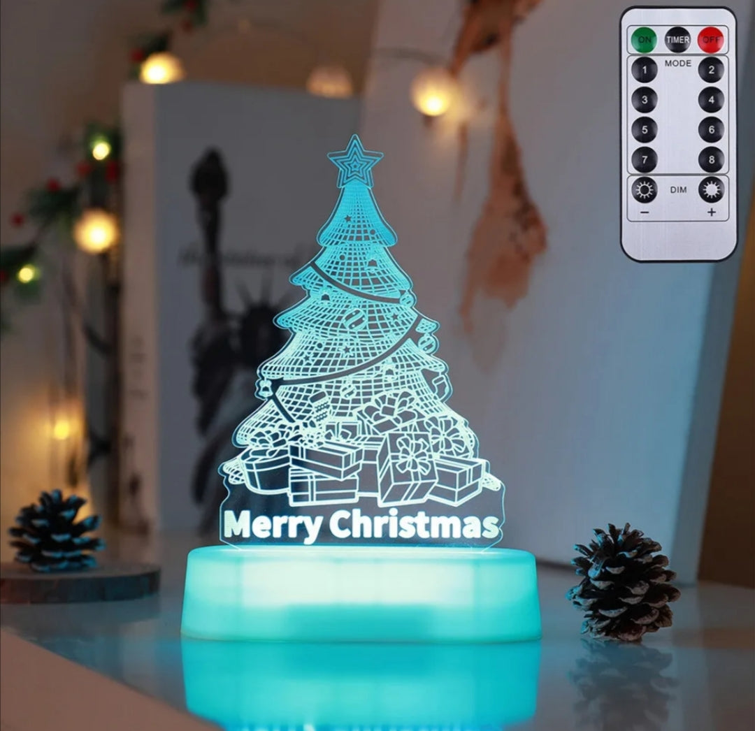 Weihnachtsdekoration, 3D-Lampe, Acryl-LED-Nachtlichter, Neujahr, Valentinstag, Weihnachten, Kindergeschenk, Weihnachtsschmuck